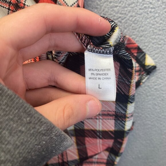 Chances‎ R Women’s Size Large Bell Sleeve Top Blouse Red Black - Picture 7 of 9